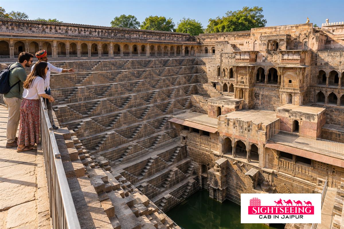 Guided Jaipur day trip to Chand Baori stepwell at Abhaneri