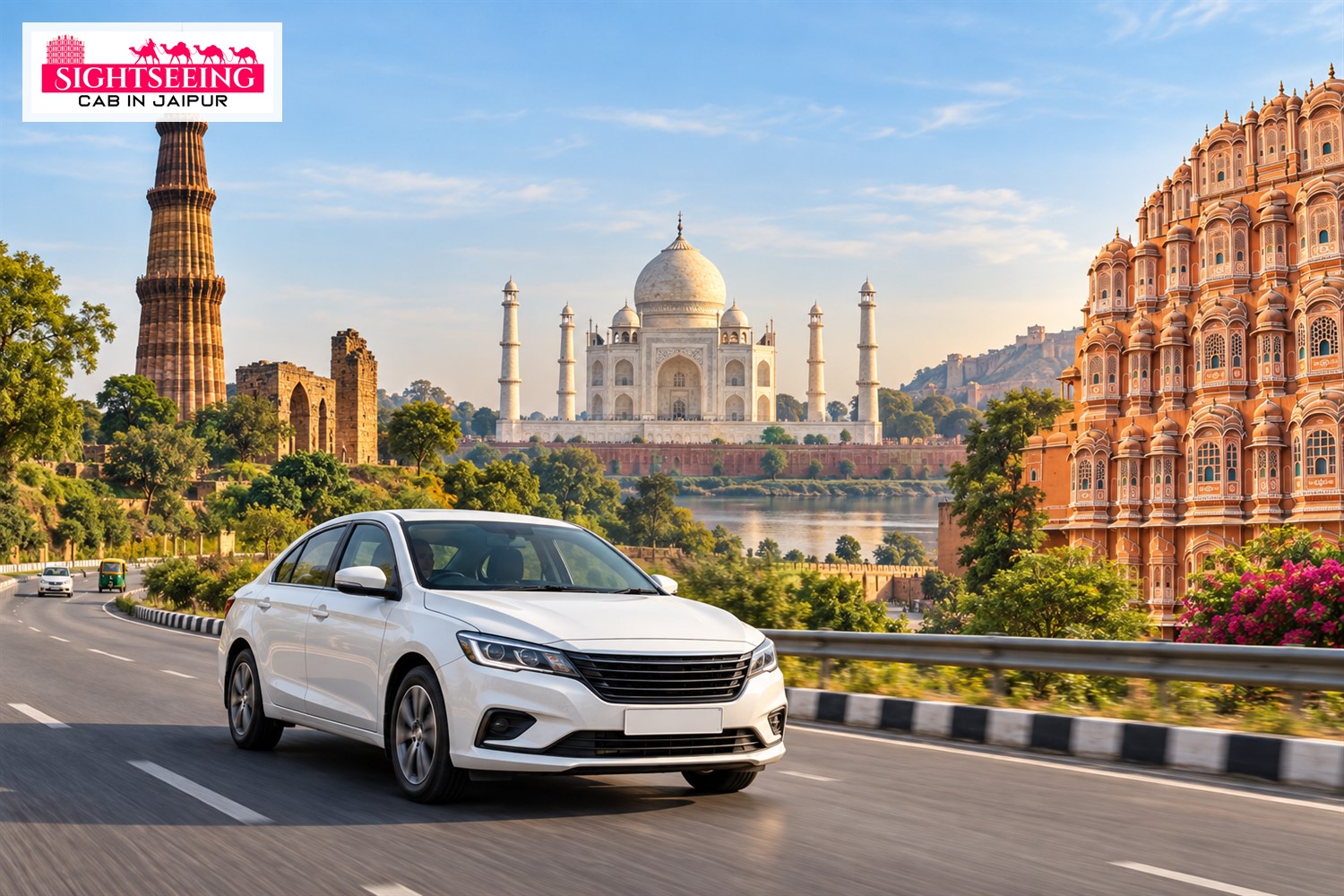 Private cab journey on Jaipur Agra Delhi Golden Triangle route