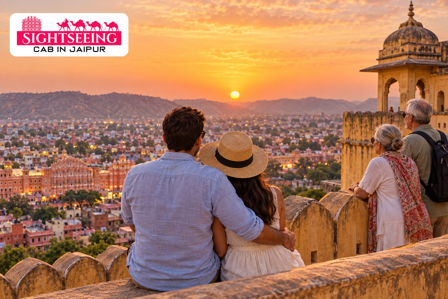 Nahargarh Fort sunset view over Jaipur
