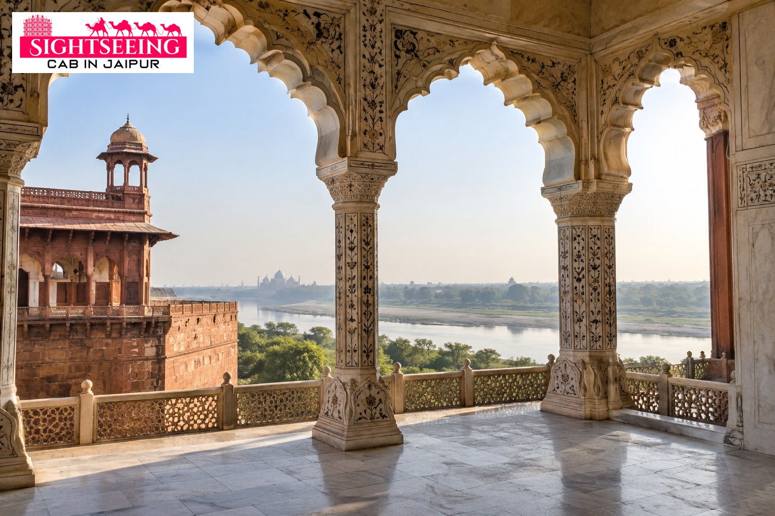 Agra Fort riverside architecture