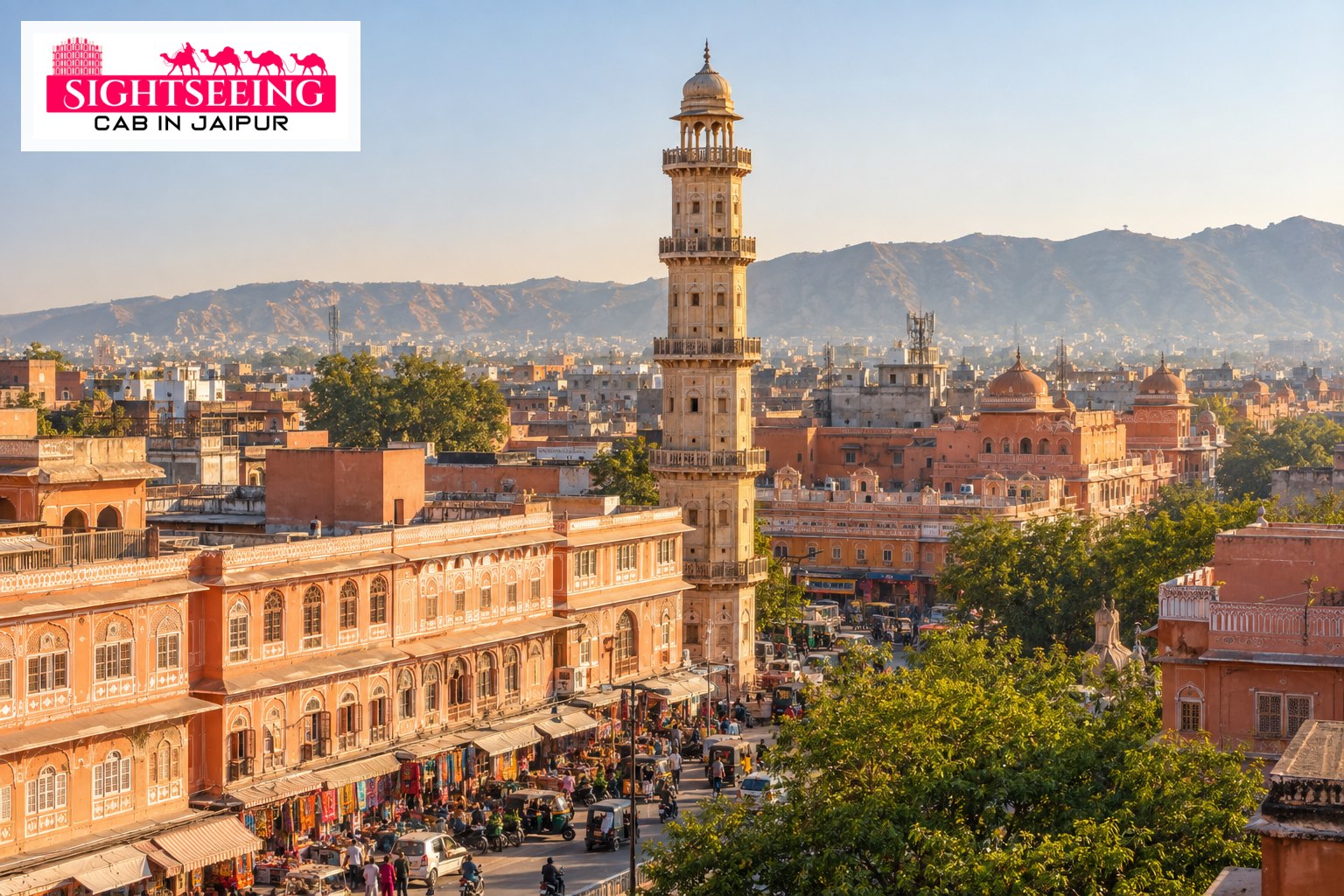 Sargasuli tower and Jaipur old city