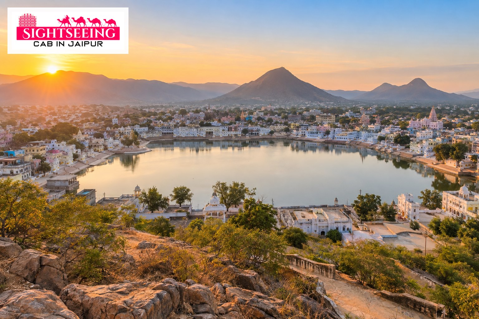 Pushkar Lake panorama from Savitri hill