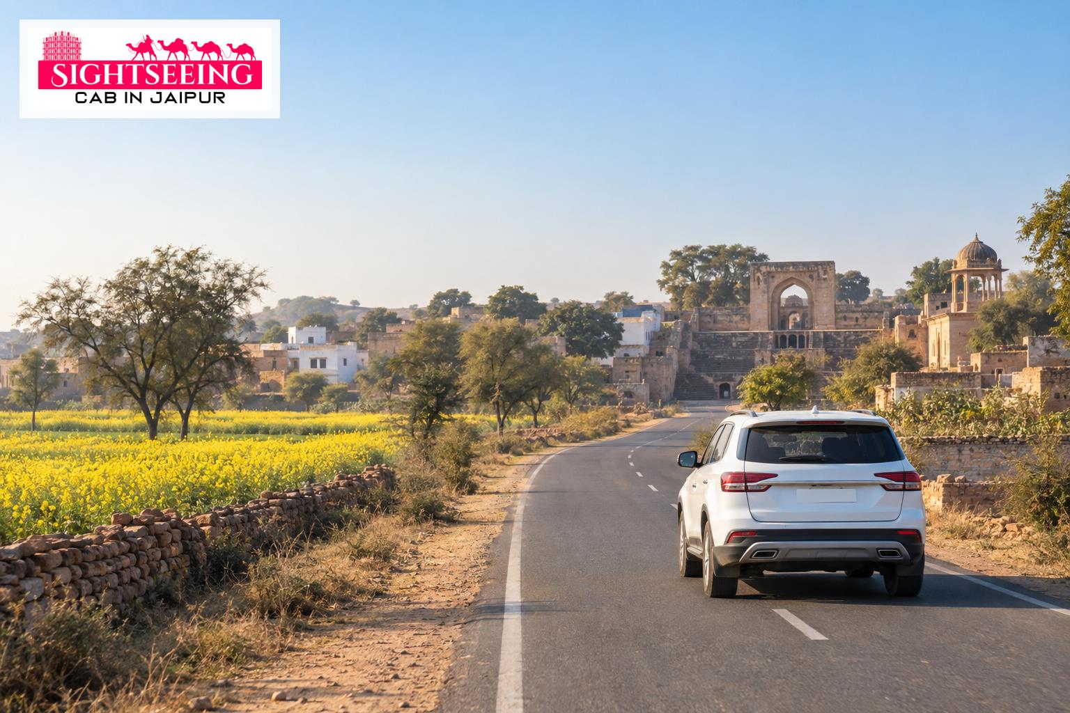 Private cab travelling from Jaipur to Abhaneri village