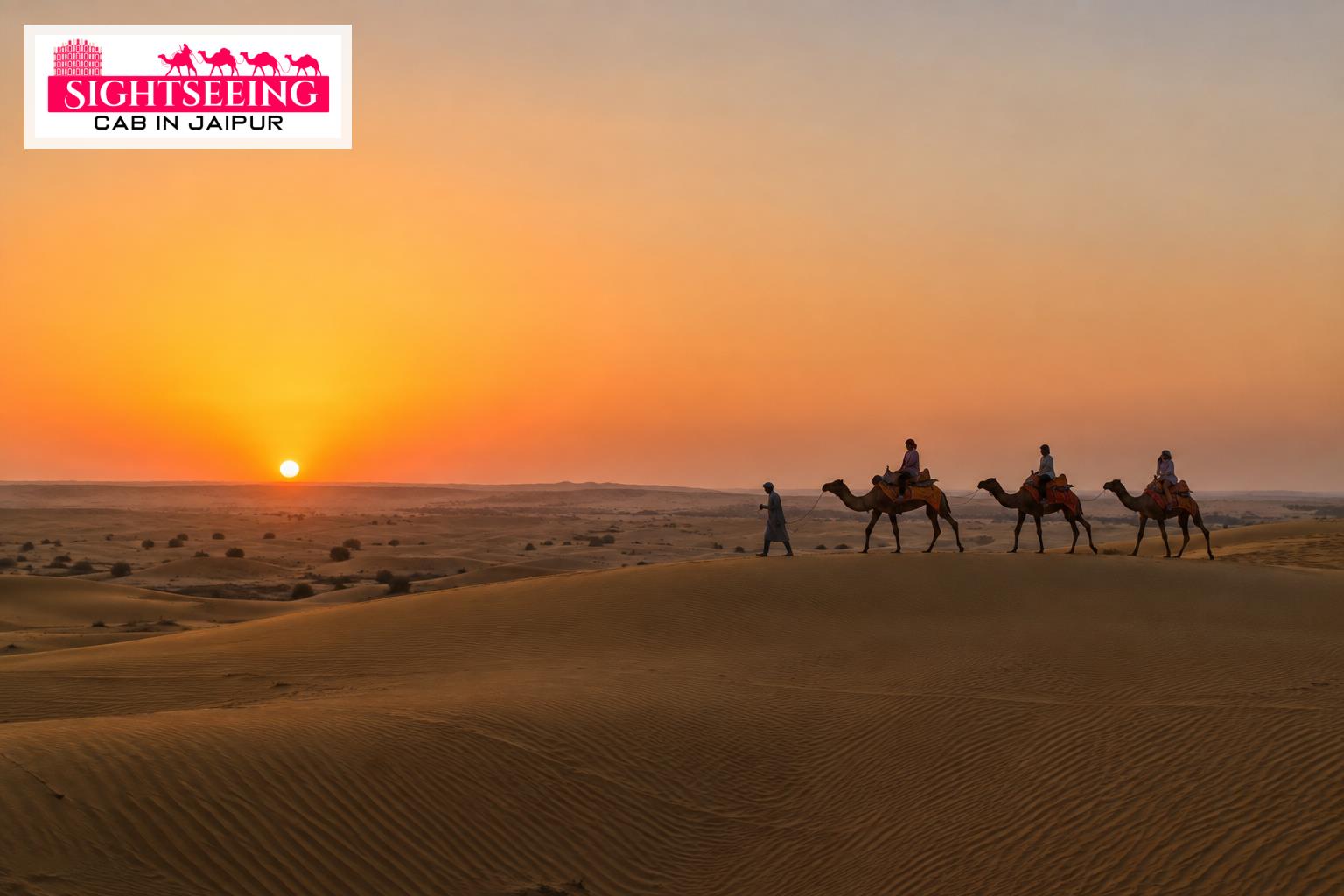 Responsible camel safari at Sam Sand Dunes near Jaisalmer