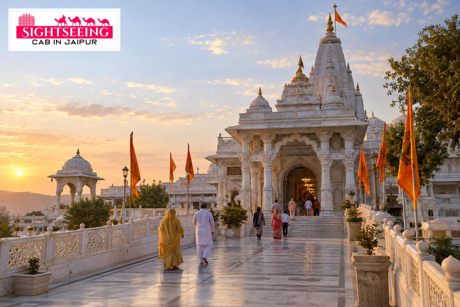 White marble temple setting representing Khatu Shyam pilgrimage