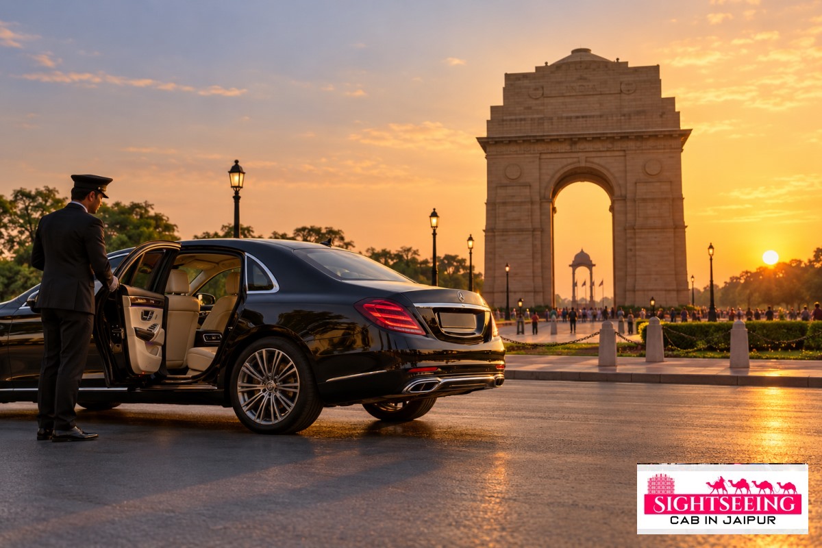 Luxury private car at India Gate Delhi