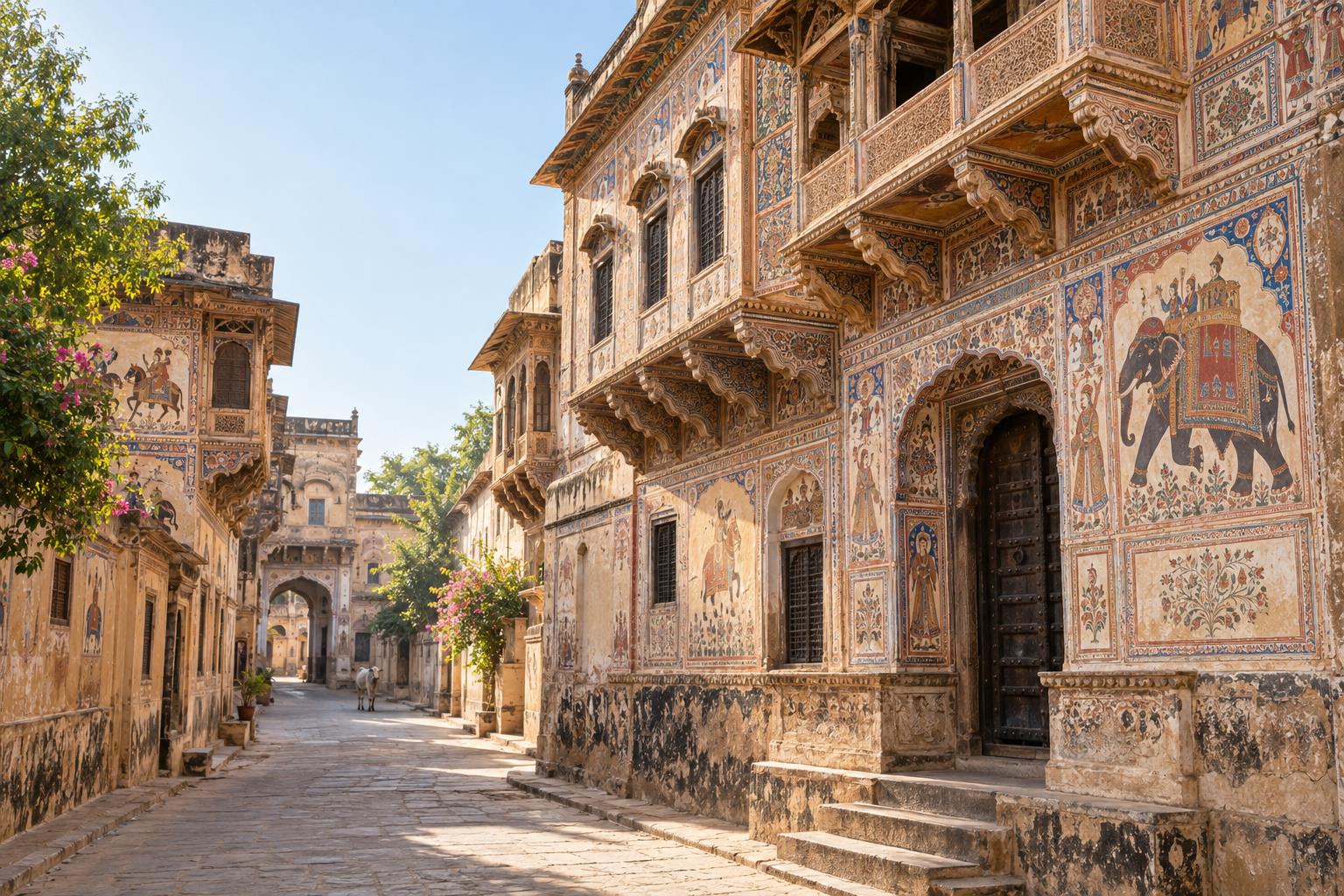 AI-generated Mandawa heritage lane travel visual