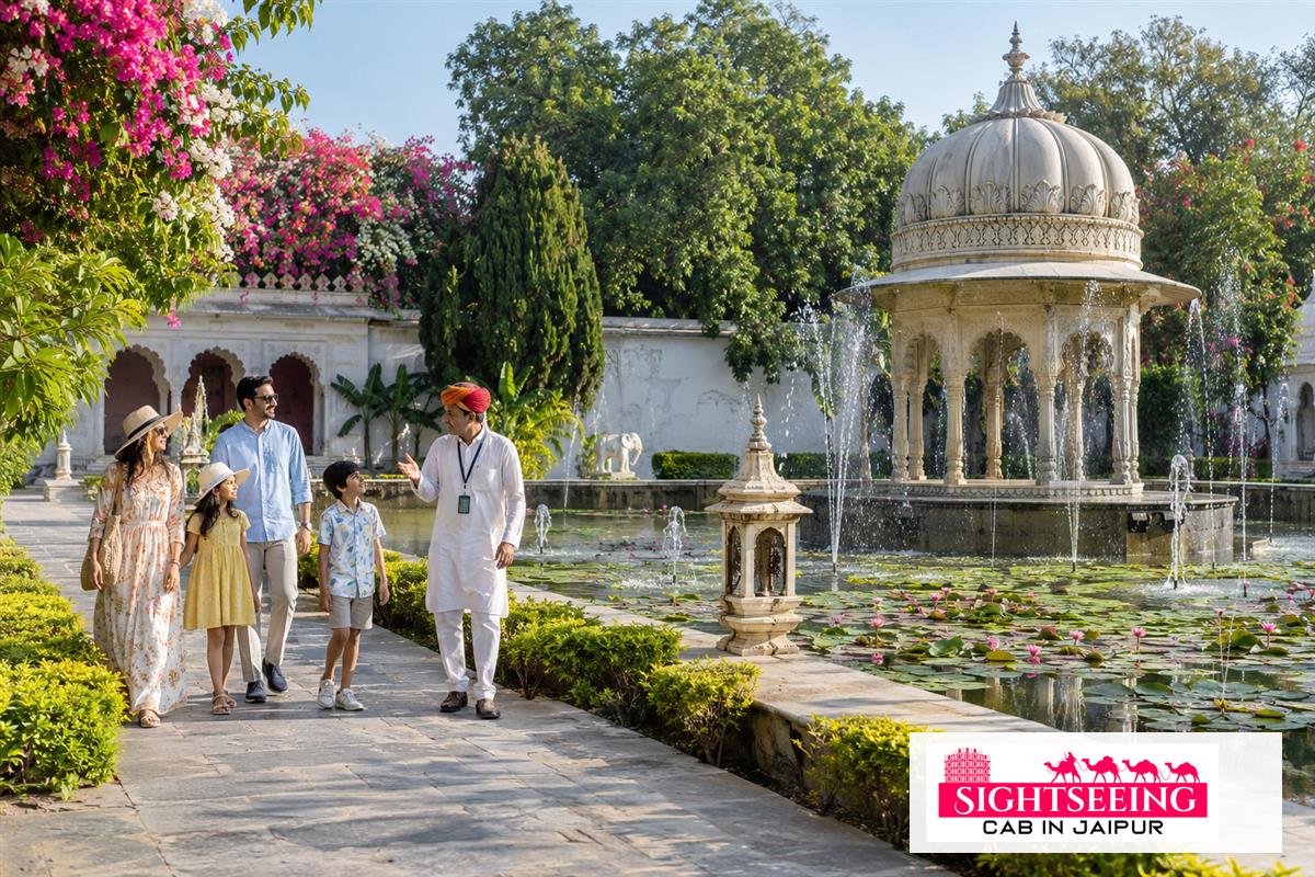 Family visiting Saheliyon Ki Bari Udaipur